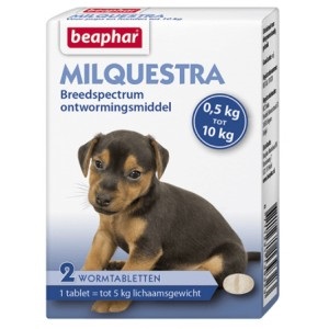 Beaphar Milquestra Entwurmungsmittel kleine Hunde und Welpen 6 Tabletten