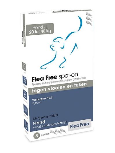 Flea Free Spot-On Hond 20-40 kg 3 pipetten