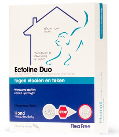 Flea Free Spot-On Combo voor honden 40 - 60 kg 3 x 2 pipetten