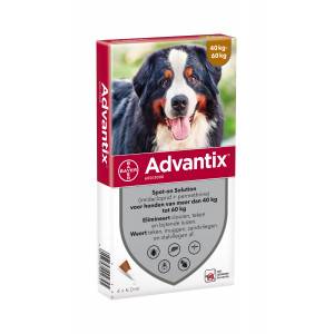 Afbeelding van 5x6 pipetten Anti-Vlo & Anti-Teek Hond | 40 tot 60 kg | Advanntix 600/3000