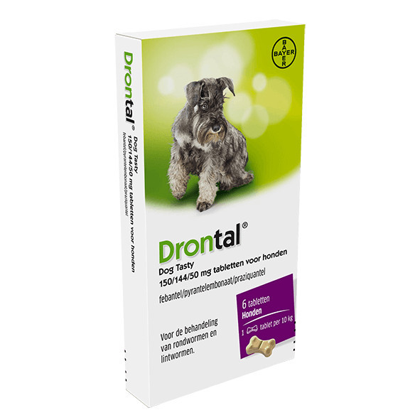 Drontal Dog Tasty 150/144/50 mg Entwurmungsmittel 12 Tabletten