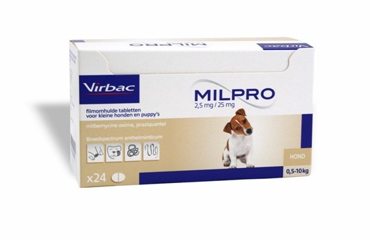 Milpro Kleine honden en puppies 24 Tabletten