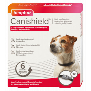 Afbeelding van 1x Halsband Anti-Vlo & Anti-Teek Hond | Beaphar Canishield Hond klein/middelgroot