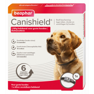 Afbeelding van 1x Halsband Anti-Vlo & Anti-Teek Hond | Beaphar Canishield Hond Groot