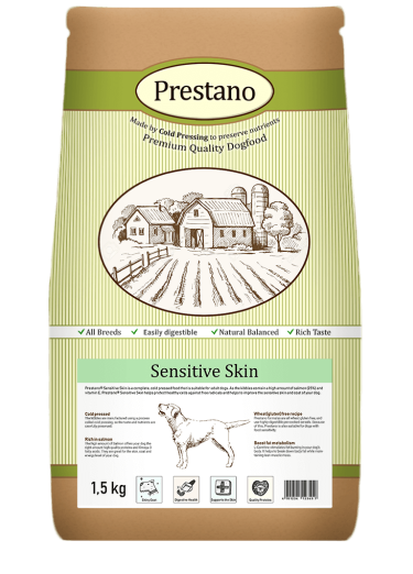 Afbeelding Prestano Sensitive Skin hondenvoer 12 kg door Brekz.nl