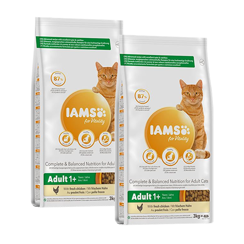 Iams Adult kattenvoer met verse kip 2 x 10 kg