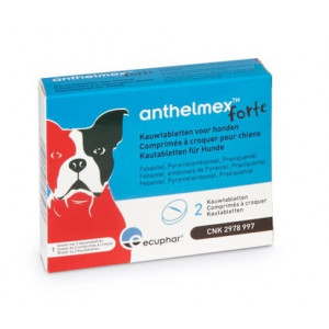 Anthelmex Forte Kauwtabletten voor honden 6 tabletten