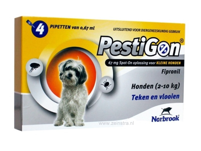 Pestigon Spot-on! hond (2-10kg) 4 x 0,67 ml