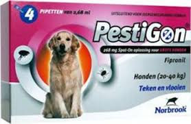 Pestigon Spot-On voor honden van 20 tot 40 kg 3 x 4 pipetten