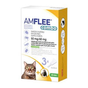 Afbeelding Amflee Combo Spot-on Kat - 50 mg - 3 pipetten door Brekz.nl