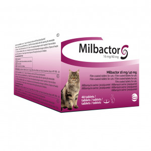 Afbeelding Milbactor Ontwormingsmiddel voor de kat 48 Tabletten door Brekz.nl