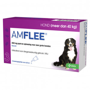 Afbeelding Amflee Spot-on Hond - 402 mg - 6 pipetten door Brekz.nl