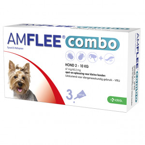 Afbeelding Amflee Combo Spot-on Hond - 67 mg (2-10kg) - 3 pipetten door Brekz.nl