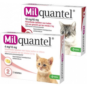 Afbeelding Milquantel Kleine Kat/Kitten (4 mg) - 4 tabletten door Brekz.nl