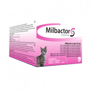 Milbactor Ontwormingsmiddel kleine kat/kitten 48 Tabletten