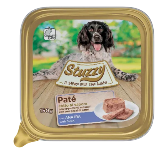 Afbeelding Mister Stuzzy Dog Paté 150 g - Hondenvoer - Eend door Brekz.nl