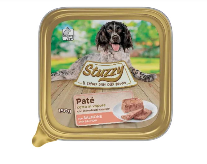 Afbeelding Mister Stuzzy Dog Paté 150 g - Hondenvoer - Zalm door Brekz.nl