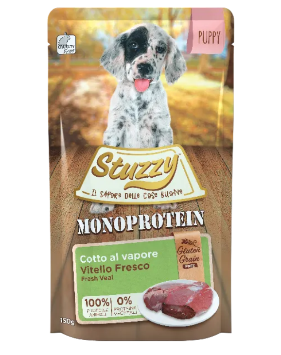 Afbeelding STU PUPPY POUCH GF. VEAL 150GR 00001 door Brekz.nl