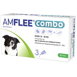 Amflee Combo Spot-on Hond - 134 mg (10-20 kg) - 3 pipetten