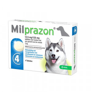 Afbeelding Milprazon grote hond (12,5 mg) - 4 tabletten door Brekz.nl