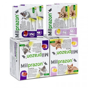 Afbeelding Milprazon grote kat (16 mg) - 4 tabletten door Brekz.nl