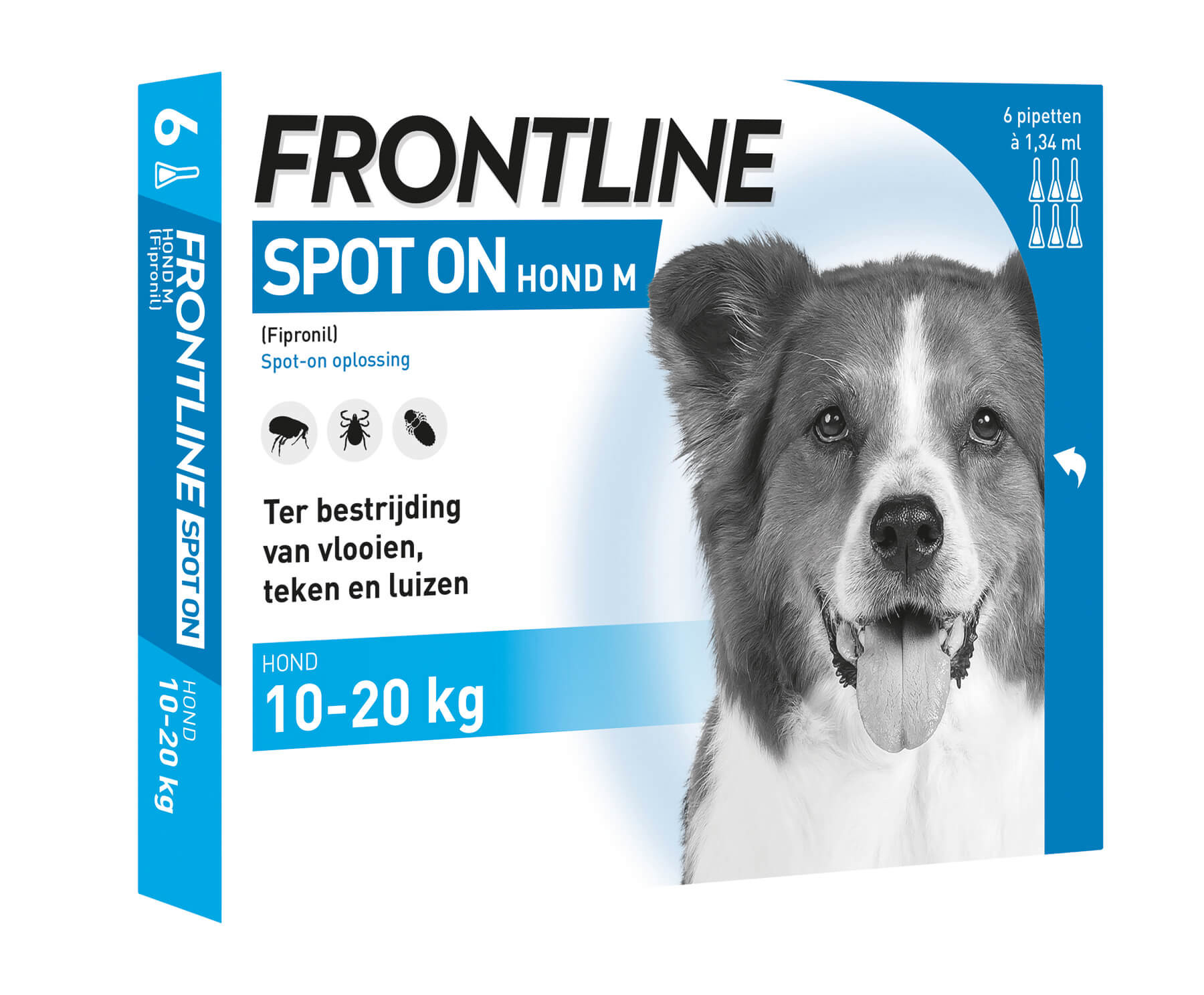 Afbeelding Frontline Spot on Hond M 6 pipetten door Brekz.nl