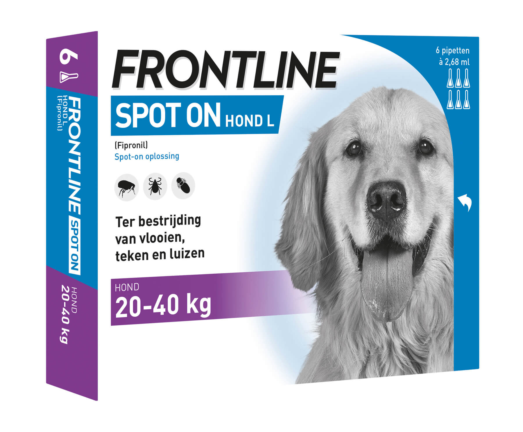 Afbeelding Frontline Spot on Hond L 6 pipetten door Brekz.nl