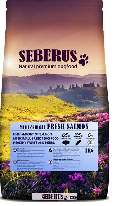 Afbeelding Seberus Mini/Small Fresh Salmon - natuurlijk graanvrij hondenvoer 1 kg door Brekz.nl