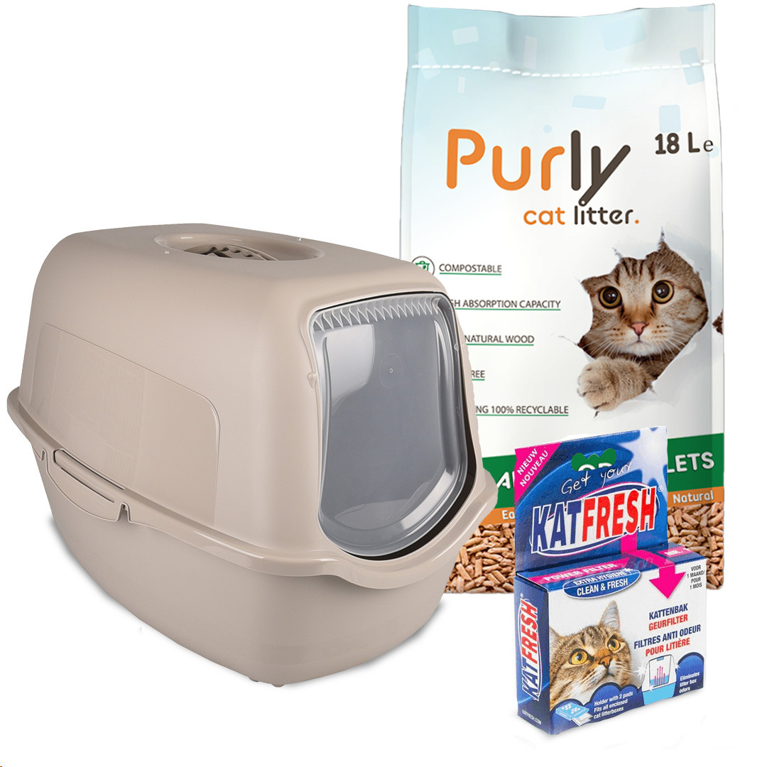 Kattentoilet Lexie 56x39x39,5cm Grijs