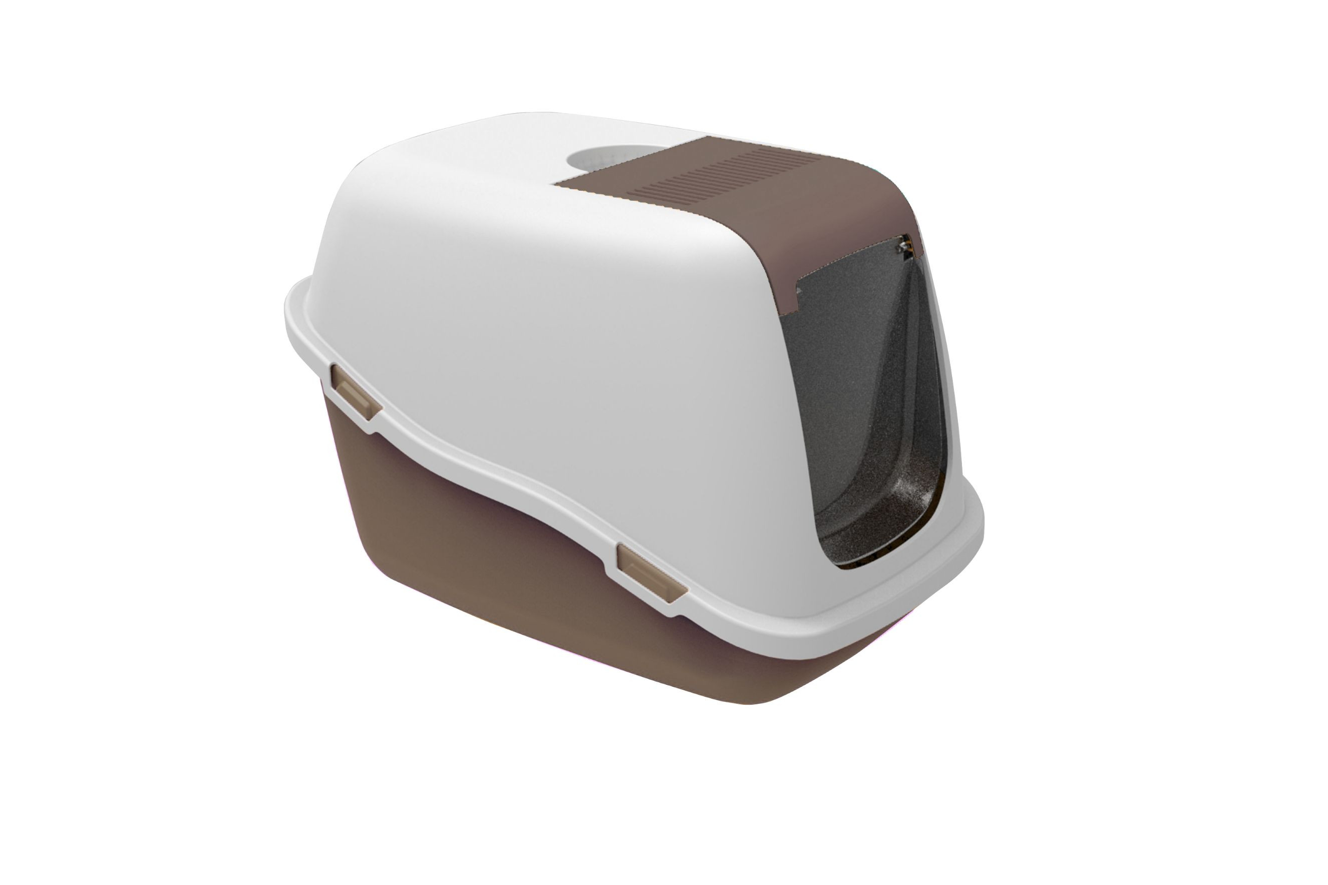 Kattentoilet Open Top 57x39x41cm Mocca/Wit