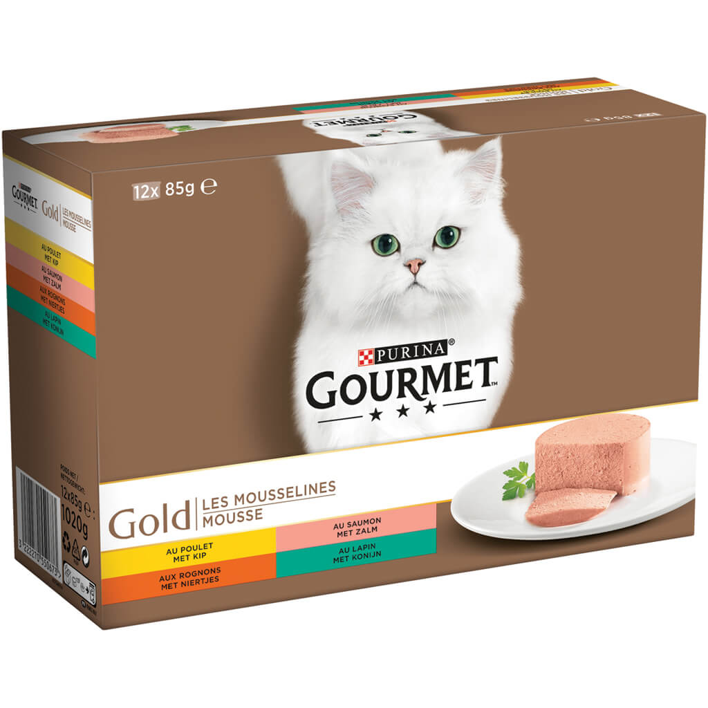 Afbeelding Gourmet Gold 12pack Fijne Mousse 12x85 Gr door Brekz.nl