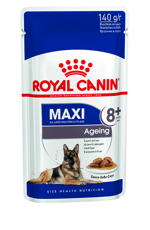 Afbeelding Royal Canin Maxi Ageing 8+ natvoer 10 zakjes door Brekz.nl