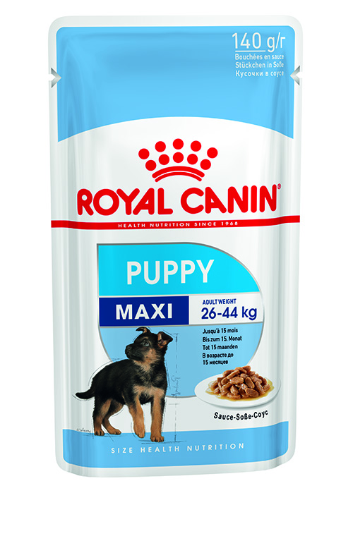 Afbeelding Royal Canin Maxi Puppy natvoer 10 zakjes door Brekz.nl