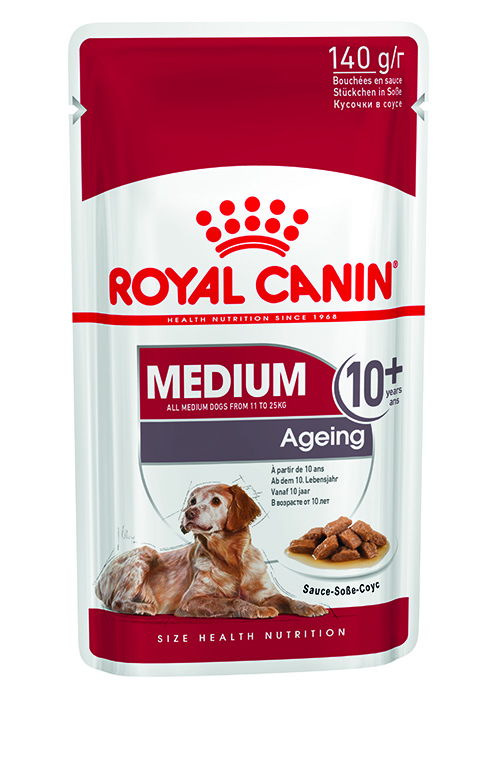 Afbeelding Royal Canin Medium Ageing 10+ natvoer 10 zakjes door Brekz.nl