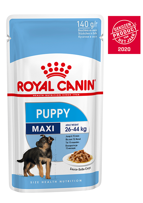 Afbeelding Royal Canin Maxi Puppy natvoer 10 zakjes door Brekz.nl