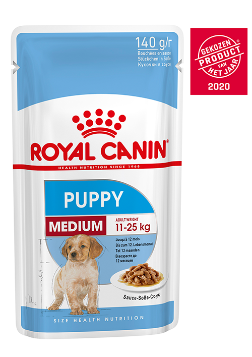 Afbeelding Royal Canin Medium Puppy natvoer 10 zakjes door Brekz.nl