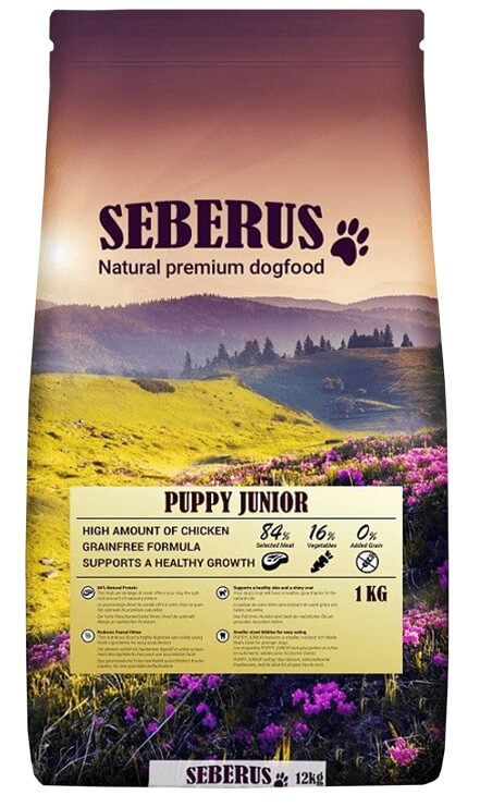 Afbeelding Seberus Puppy / Junior - natuurlijk graanvrij hondenvoer 12 kg door Brekz.nl