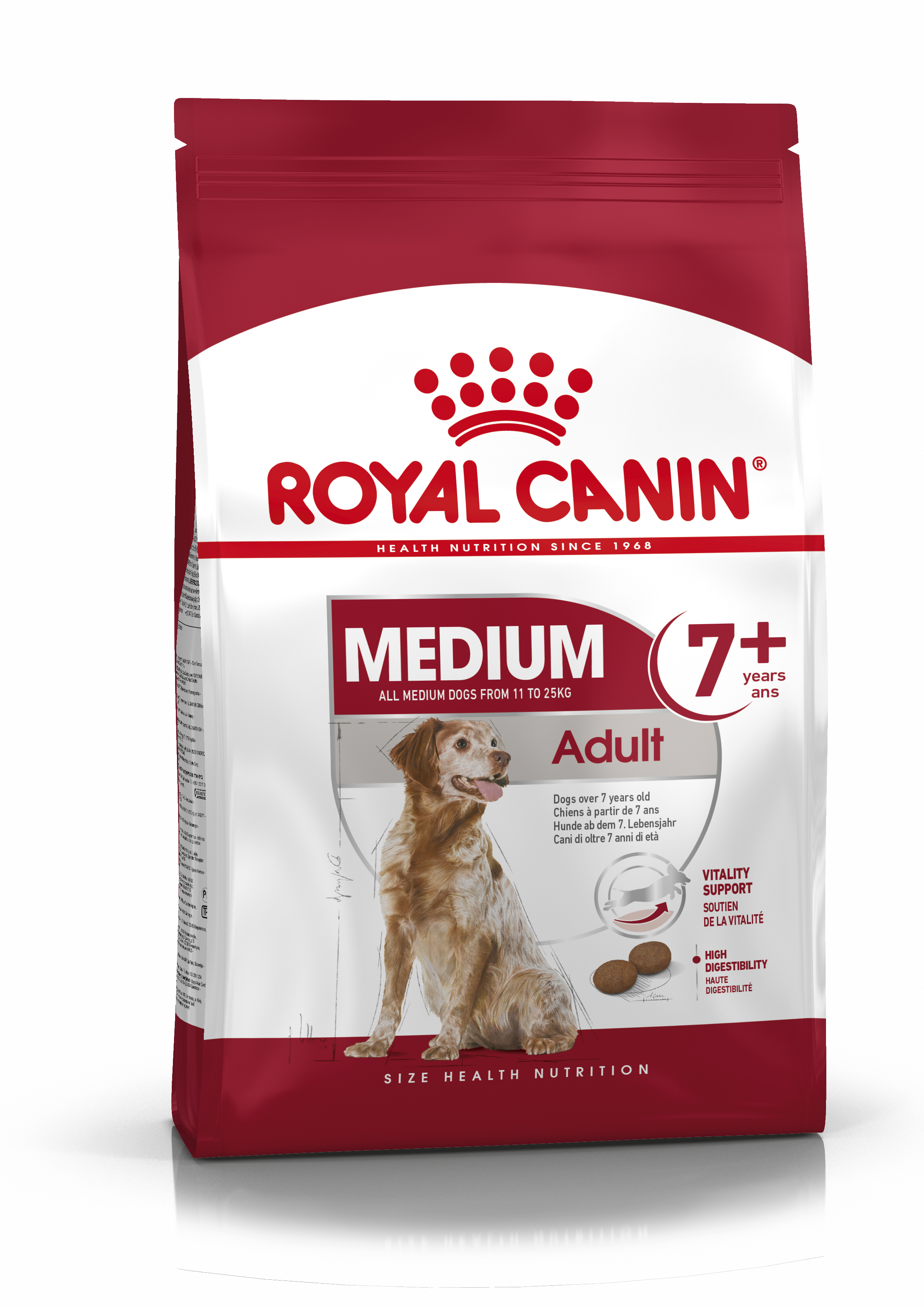 Afbeelding Royal Canin Medium Adult 7+ hondenvoer 15 + 3 kg gratis door Brekz.nl