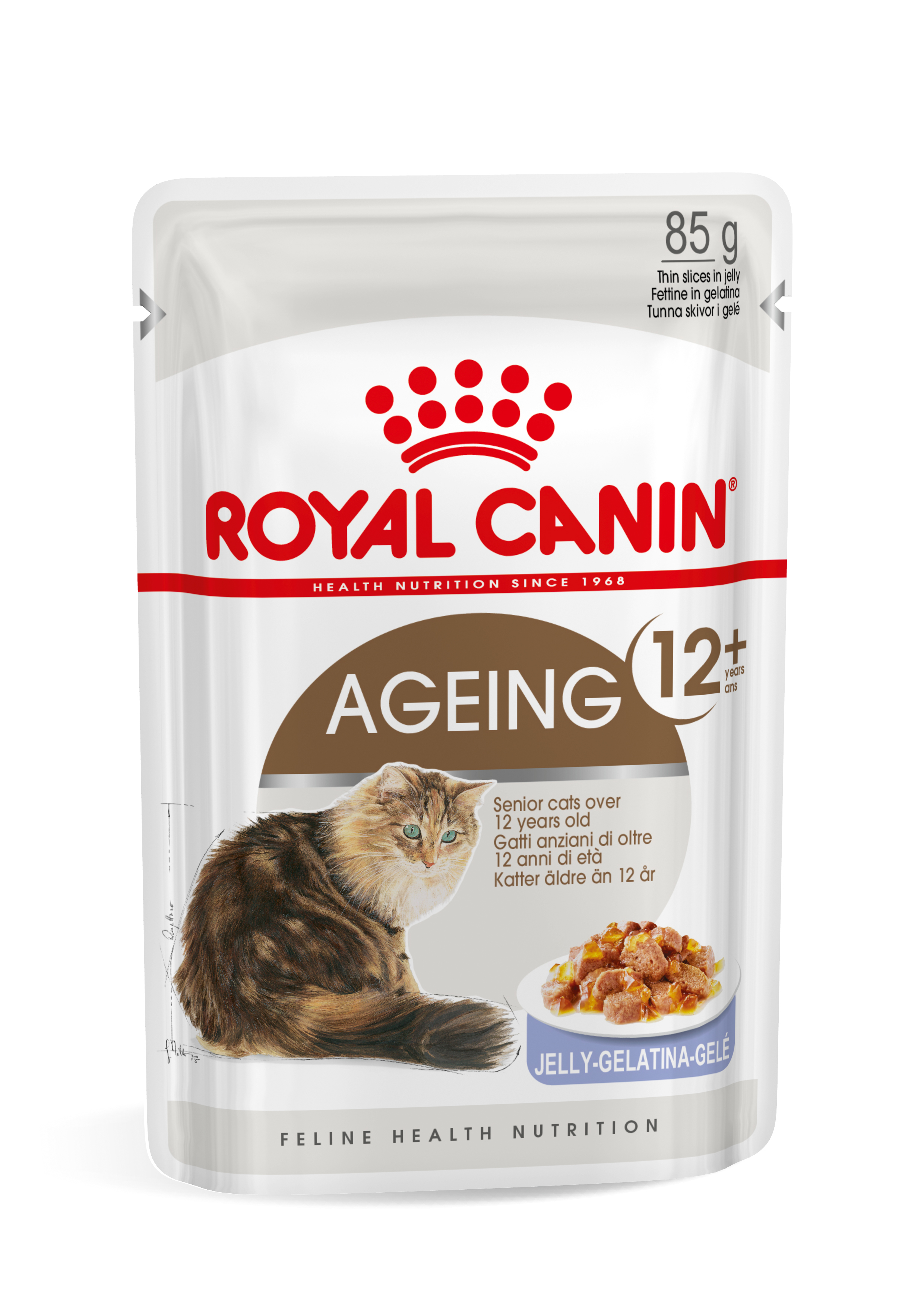 Afbeelding Royal Canin Pouch Ageing +12 kattenvoer In Gelei door Brekz.nl