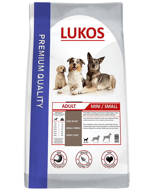 Afbeelding Lukos Adult Mini/Small hondenvoer 12 kg + 12 kg Gratis door Brekz.nl