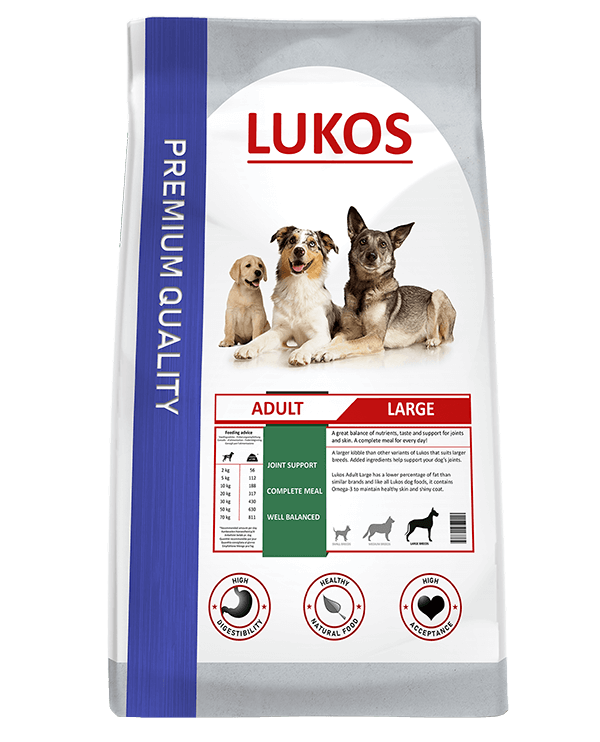 Afbeelding Lukos Adult Large hondenvoer 12 kg + 12 kg Gratis door Brekz.nl