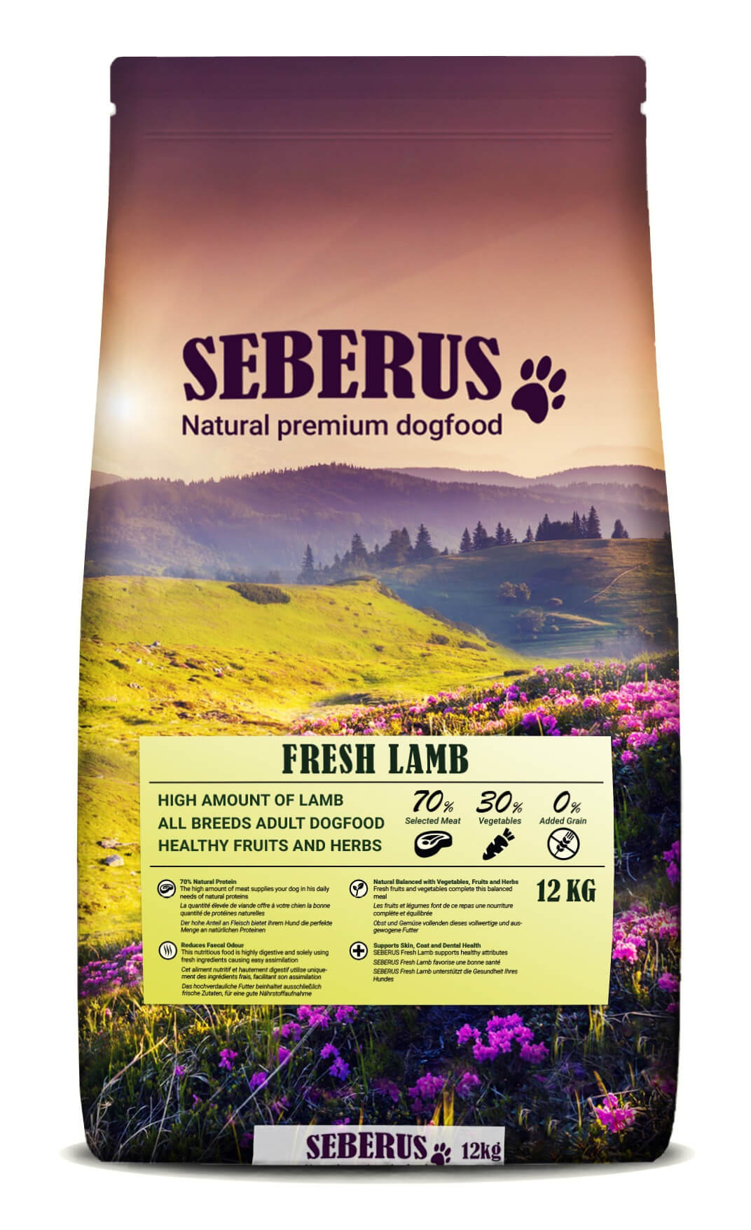 Seberus Fresh Lamb - natuurlijk graanvrij hondenvoer 12 kg